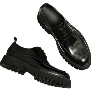 Zapatos Formales de Negocios para Hombre, Estilo Coreano, con Cordones, de Cuero Genuino, con Entresuela y Suela de Goma, Detalle de Borlas, Cómodos - Product Image 2