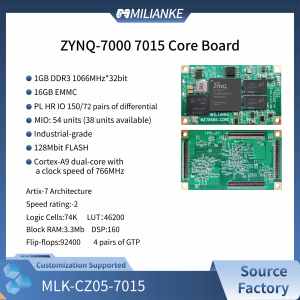 MLK-CZ05-7015 XC7Z015-2CLG485I Placa Base de la Serie AMD ZYNQ 7000 de Grado Industrial, 1GB DDR3, 128Mbit QSPI FLASH, 16GB EMMC - Product Image 3