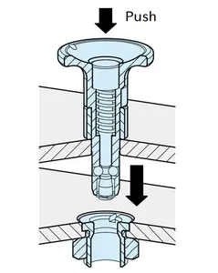 중국 OEM 공장 버튼 잠금 핀 읽기 쉬운 ON/OFF 위치