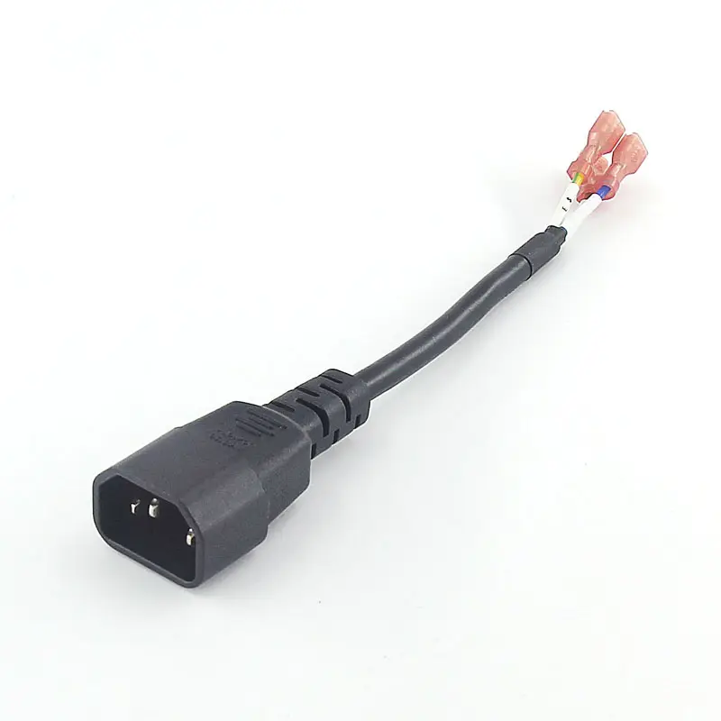 3 Cores 0.75 1.0 1.25 2.0 C13 C14 To Terminal Cable PVC Jacket 3pin Power Cord Wiring Harness Ac Cable Power Extension Cable