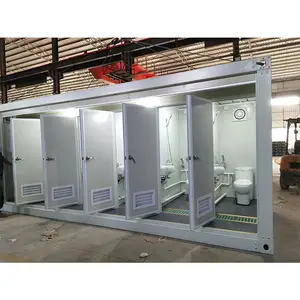 China Public Modular Mobile Toiletten Kabine Outdoor Toilette Block Fertighaus Container Ablution Dusche Tragbare Toilette