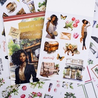 Feuilles et livre d'autocollants vintage personnalisés pour le journaling