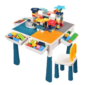 热销儿童多功能宝宝学习游戏玩具椅大颗粒积木桌