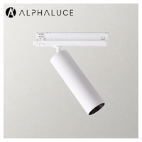 Projecteurs LED encastrés sur rail pour musées, 4 fils, 3 circuits, avec lentille anti-éblouissement interchangeable, adaptateur pour rail de plafond