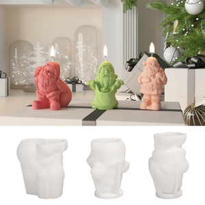Nouvelles idées : moule à bougie de Noël DIY, moule en silicone Père Noël pour la coulée de résine, le plâtre, l'argile polymère, la décoration intérieure - Product Image 5