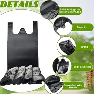 ถุงขยะเสื้อยืดพลาสติกแบบมีหูหิ้ว พิมพ์โลโก้ตามสั่ง ผู้ผลิต OEM - Product Image 2