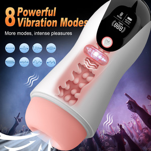 Masturbatore a 8 Frequenze, Coppa Elettrica Automatica Realistica, Massaggiatore Tascabile, Giocattolo Sessuale per Uomini - Product Image 4