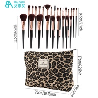 pinceaux de maquillage en bois, 40 pièces, brosses écologiques vegan, manche en bois, en bambou, accessoire de maquillage