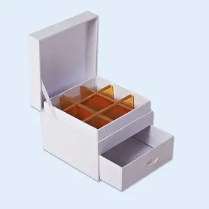 2024 high quality customized Flower box jewelry store box drawer box packaging & printing services with dividers