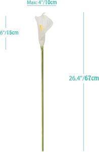 Lirios Calla Artificiales de PU de Alta Calidad, Tacto Real, Multicolores, Resistentes al Agua, Modernos, 67cm, para San Valentín, Bodas y Fiestas - Product Image 2