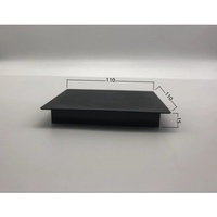 Assiette carrée en plastique texturé noir, petit plat carré givré avec finition mate, 110 mm, plateau de service pour assaisonnements, pour restaurant