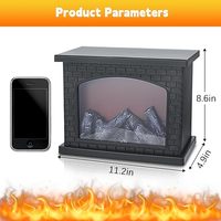 Lanternes décoratives pour cheminée, petite cheminée, lampe à effet de flamme LED, fonctionne sur piles, recharge USB, cheminée portable