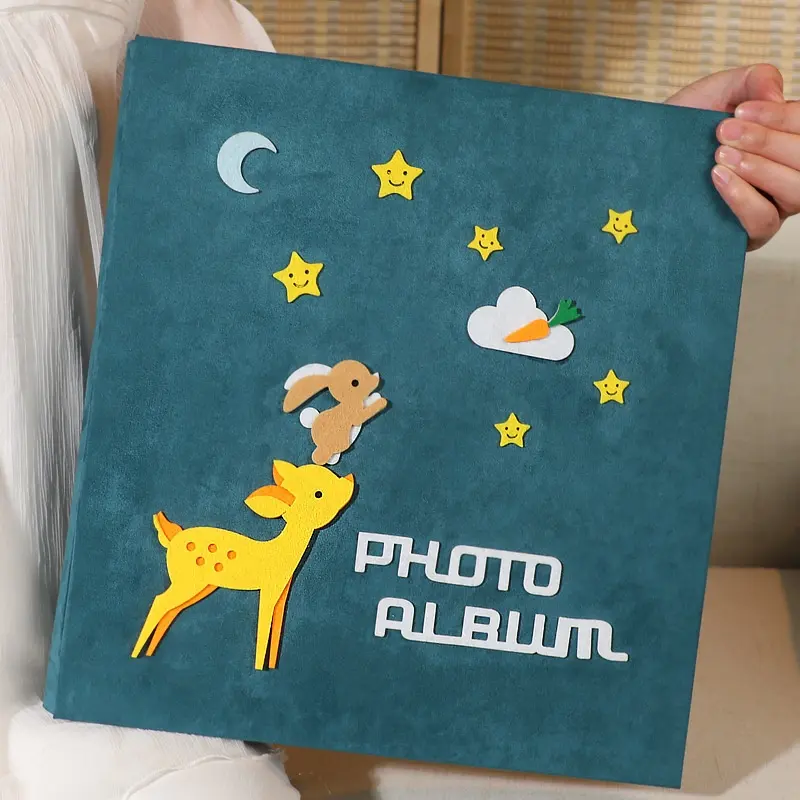 2019 custom cloth cover album photo book with PP inner pockets,hold 4*6 600 photo album