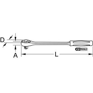 KS TOOLS Cliquet réversible 3/4 ", 72 dents - Product Image 3
