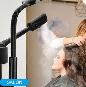 Appareil de soin du visage 2 en 1 avec lampe loupe 5X, vaporisateur ionique à ozone 360° °   Équipement de soin du visage avec buse rotative - Product Image 1