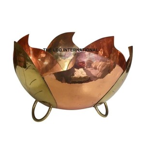 Bol en aluminium de forme ronde en cuivre antique Modern Birds Leaf Hot Selling Home Accent Decorative Bowl - Product Image 6