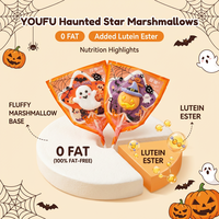 Halloween Pompoen Cartoon Marshmallow Lollipop Staafje Stervormig Enkelverpakking Groothandel Snoep