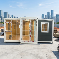 Maison de villégiature préfabriquée en acier galvanisé, 20, 30 ou 40 pieds, 2 ou 3 chambres, à énergie solaire