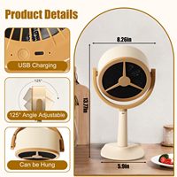 Mini Hotte de Cuisine Portable Sans Fil Rechargeable USB, Extraction 3500PA, Classe d'Efficacité Énergétique, pour Extérieur, Voiture, Hôtel