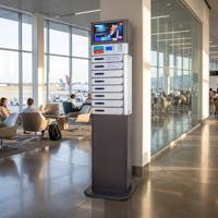 Casillero de Carga y Desinfección UVC VOX Pro de Pared con 8 Compartimentos, Estación de Carga Súper Rápida PD20W para Almacenamiento de Teléfonos y Tabletas