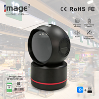 Escáner de Código de Barras 2D Inalámbrico BT de Escritorio, Lector de Códigos QR 1D/2D Automático Omnidireccional, USB, Tamaño A4, para Comercio Minorista y Supermercados