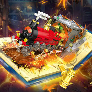 Jie Star 9059 <span class=keywords><strong>Livre</strong></span> <span class=keywords><strong>Pop</strong></span>-<span class=keywords><strong>up</strong></span> Train Express Créativité Briques Assemblage Modèle Jouets pour Enfants Cadeau d'Anniversaire Ensembles de Blocs de Construction - Product Image 2