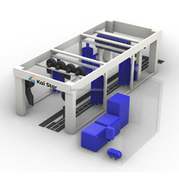 Système de tunnel de lavage de voiture entièrement automatique avec écran tactile couleur, machine de lavage de voiture en libre-service