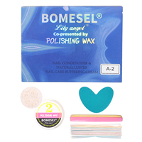 Kit professionnel de cire à ongles japonaise OEM sous marque privée, crème de polissage naturelle pour un brillant éclat, ensemble de soins des ongles en gros