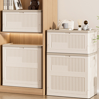 Caja de Almacenamiento Plegable de 90L, Ecológica, de Plástico PP, a Prueba de Polvo, con Ruedas Universales, para Organizar Ropa y Ropa de Cama en el Dormitorio