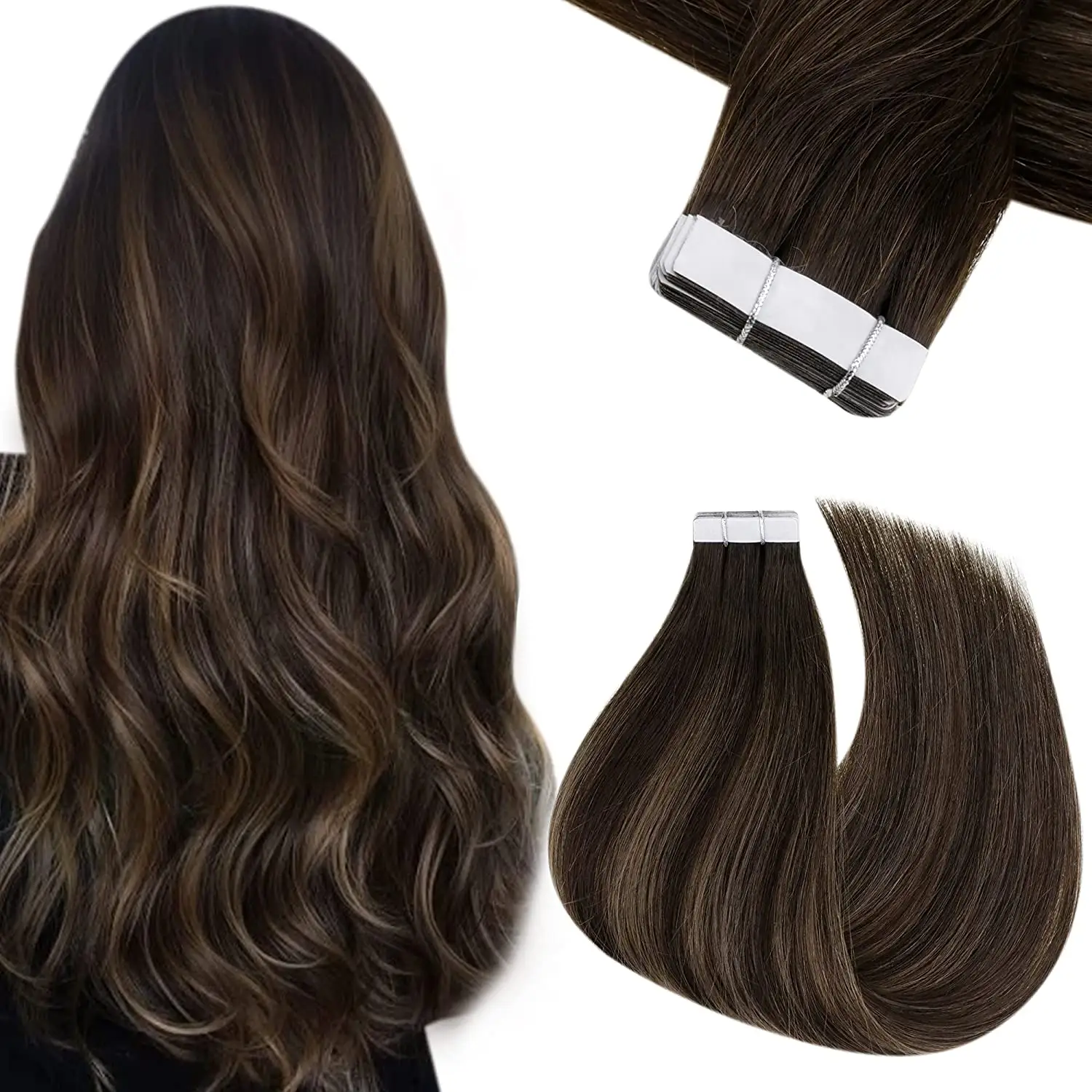 Hair extensions Top Quality Human Hair Double Drawn Cuticle Intact Remy Tape in Clip in Hair Extension