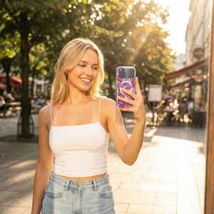 Funda Magnética Resistente de PC y TPU con Diseño de Corazón y Purpurina para <span class=keywords><strong>iPhone</strong></span> 17 16 15 y Samsung Galaxy S26 S25 S24, Carcasa Antigolpes - Product Image 6