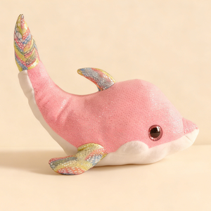 Adorables Peluches <span class=keywords><strong>de</strong></span> Delfín Brillantes con Detalles Iridiscentes en las <span class=keywords><strong>Aletas</strong></span> y las Colas para Niños, Juguetes para Abrazar - Product Image 1