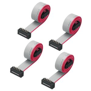 Cable plano IDC con conductor de cobre Uxcell, 10 pines, paso de 2,54 mm, 0,5 m, conector gris tipo A - Product Image 3