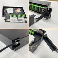 Panel de Conexión de Fibra Óptica ODF de 12-144 Núcleos con Rotación Izquierda, Adaptadores SC/APC y Bandejas de Empalme, Montaje en Rack de 19 Pulgadas para Centros de Datos y FTTH