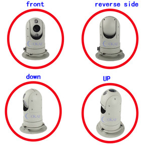 Caméra dôme PTZ embarquée OKAF, rotation 360°, IP66, vision nocturne IR, audio bidirectionnel, PTZ pour la sécurité et les urgences - Product Image 4