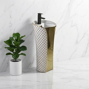 Vasque de salle de bain sur pied en céramique, moderne, personnalisée, pour hôtels et usage domestique, vente en gros à bas prix - Product Image 3