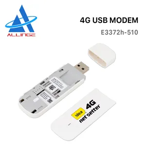 ALLINGE SDS588 Dongle USB Nirkabel 4G LTE, E3372h-510 Stik USB dengan Port Antena Ganda, Tidak Terkunci