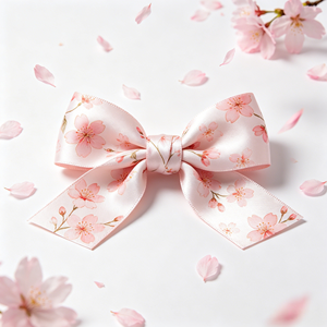 โบว์ริบบิ้นผ้าซาตินสีชมพูอ่อนหรูหรา ขายส่ง โบว์พิมพ์ลายตามสั่ง สำหรับกล่องของขวัญวันหยุด งานเลี้ยงฉลองทารก งานแต่งงาน ตกแต่งผม - Product Image 4