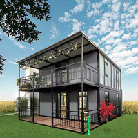 Maison préfabriquée en conteneur de 40 pieds, deux chambres, villa de luxe en conteneur, livraison en kit, fabriquée en Chine