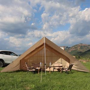 Meilleure Vente Tente Gonflable Extérieure Quatre Saisons Imperméable en Oxford Vert avec Une Chambre et Auvent Extensible pour Camping Familial - Product Image 1