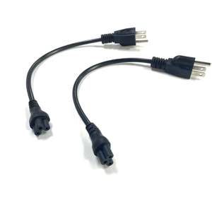 สายชาร์จแล็ปท็อป 10A 125V 18AWG มาตรฐานอเมริกา NEMA 5-15P ต่อ C5 (<span class=keywords><strong>Clover</strong></span> Leaf) สายไฟ AC - Product Image 1