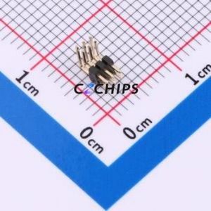 HX PZ1.0-2x3P WZ Pin Header Bent Lead Through Hole,P=1mm Connector ( Pin Structure: 2x3P )( Pitch: 1mm )( Row Spacing: 1mm ) - Product Image 1