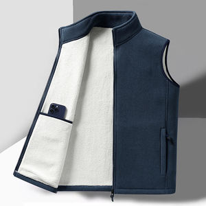 Gilet Termico Invernale Casual da Uomo in Pile <span class=keywords><strong>Giacca</strong></span> a Vento <span class=keywords><strong>con</strong></span> Chiusura a Cerniera Traspirante Colletto Reversibile Abbigliamento <span class=keywords><strong>Panciotto</strong></span> - Product Image 4