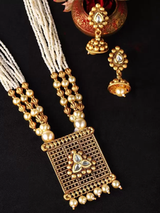 El conjunto de joyería de cadena pulida de larga duración de estilo atractivo incluye pendientes para damas funciones de compromiso para la venta de exportación - Product Image 2