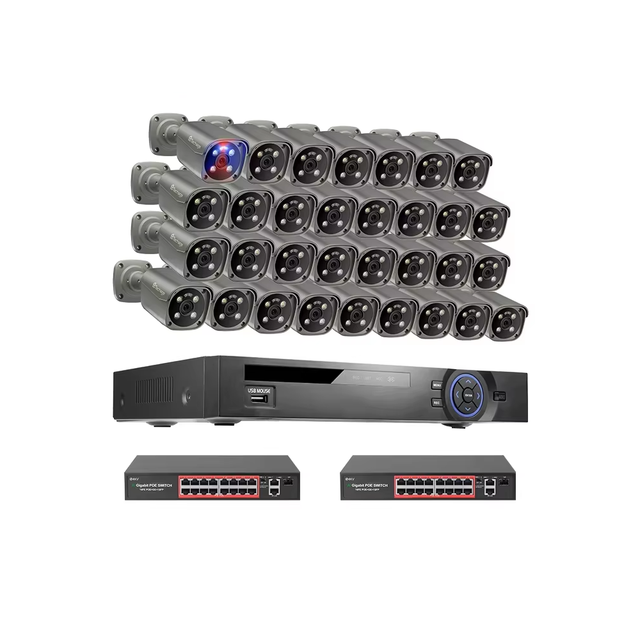 Techage H.265 32CH 4K 8MP Security Camera System Face Detection Smart AI Colorful Night Vision CCTV Video POE Surveillance Kit