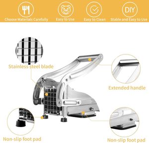 Cortador de Patatas Manual de Acero Inoxidable 304, Ecológico, Antiadherente, Apto para Lavavajillas, para Patatas Fritas y en Rodajas - Product Image 2