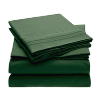 Brossé microfibre ensemble de draps taie d'oreiller