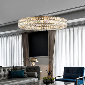 Lustre rond en cristal doré de luxe BGST, élégant pour hôtel, villa, luminaires suspendus pour décoration intérieure luxueuse - Product Image 2