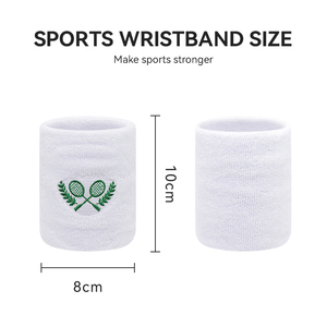 Muñequera Deportiva con Logotipo Bordado, Muñequera de Algodón Absorbente, Muñequeras de Tenis Transpirables al por Mayor, Muñequera Protectora - Product Image 5