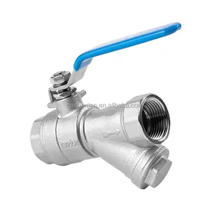 Stainless Steel ss304 Pressure Washer Female Ball Valve with Filter Function
